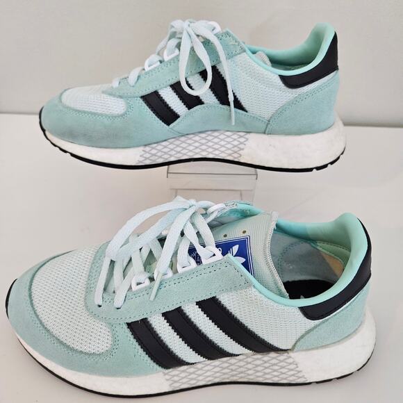 Adidas 2019 Marathon Tech Sneaker G27521 Clear Mint Black | Men 7 | MINOR STAINS - Picture 3 of 16